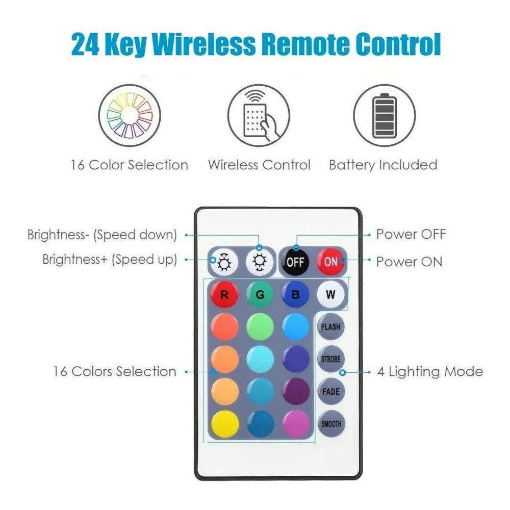 spot led noir blanc 5v usb rgb 24 touches kit commutateur distance lampe mince