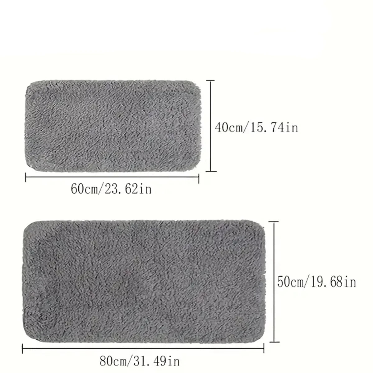 tapis bain absorbant eau antidérapant polyester doux moderne taille 40x60 50x80
