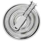 filtre thé moderne perforé argenté blanc poignée clips