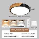 Lampe LED bois moderne télécommande éclairage variable surface opaque minimaliste