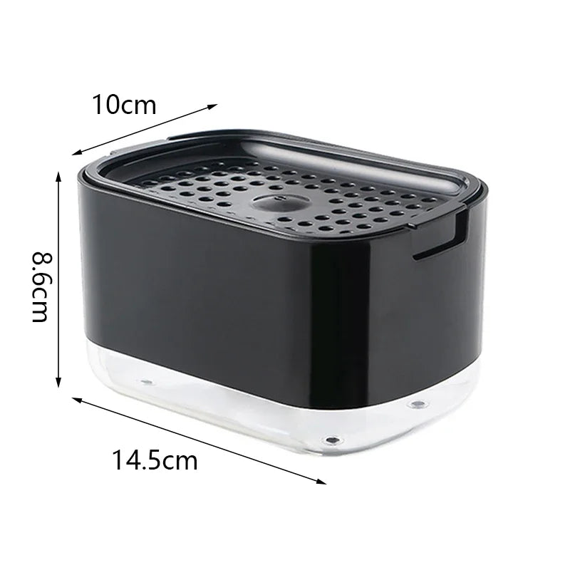 distributeur savon mousse blanc moderne support éponge pompe couvercle compartimentOpaque