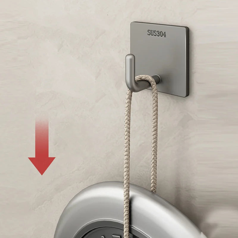 porte serviettes adhésifs acier inoxydable gris blanc noir moderne crochets suspension cuisine salle bain