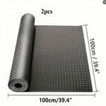 tapis sol noir diamanté moderne résistant corrosion garage salle sport 100x180cm