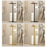 support papier toilette moderne or noir blanc imperméable salle bain multifonctionnel rangement téléphone tringle