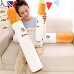 coussin body cigarette no smoking orange moderne humoristique patchwork polyester coton décoration sofa chambre