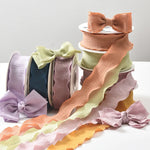 rubans organza rayés texturés couleur unie rose bleu orange beige floral 100 polyester
