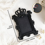 cadres décoratifs noirs ornements baroques classiques adhésifs papier noir brillants intérieurs suspension miroir fixations