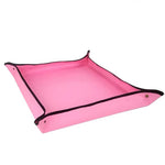 tapis jardinage bleu rose vert motif géométrique pliant pot fleur terre moderne