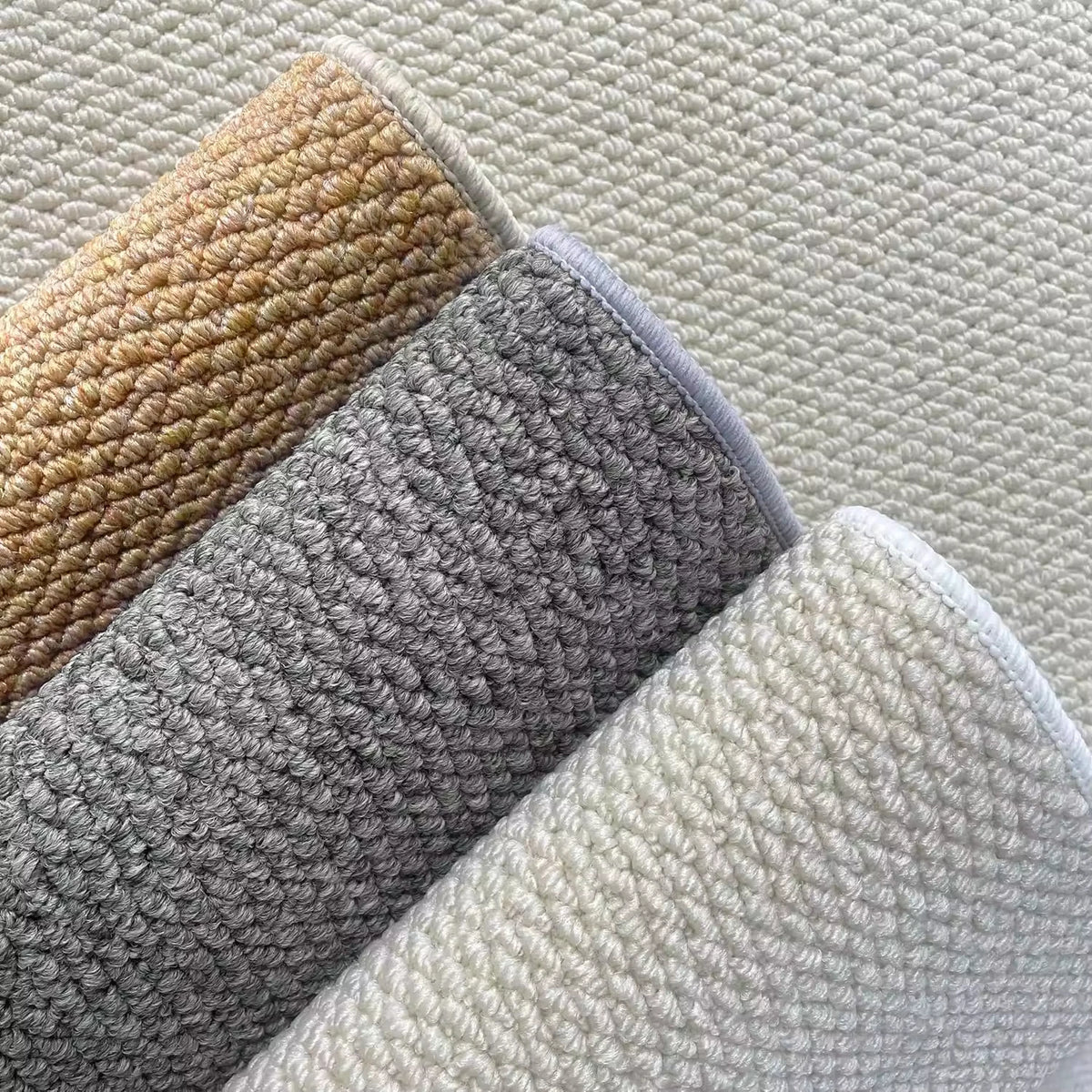 tapis moderne minimaliste gris beige antidérapant résistant corrosion solide polyestère durable chambre