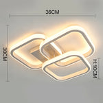 lampe led noire blanche minimaliste carré superposé éclairage intérieur salon chambre restaurant