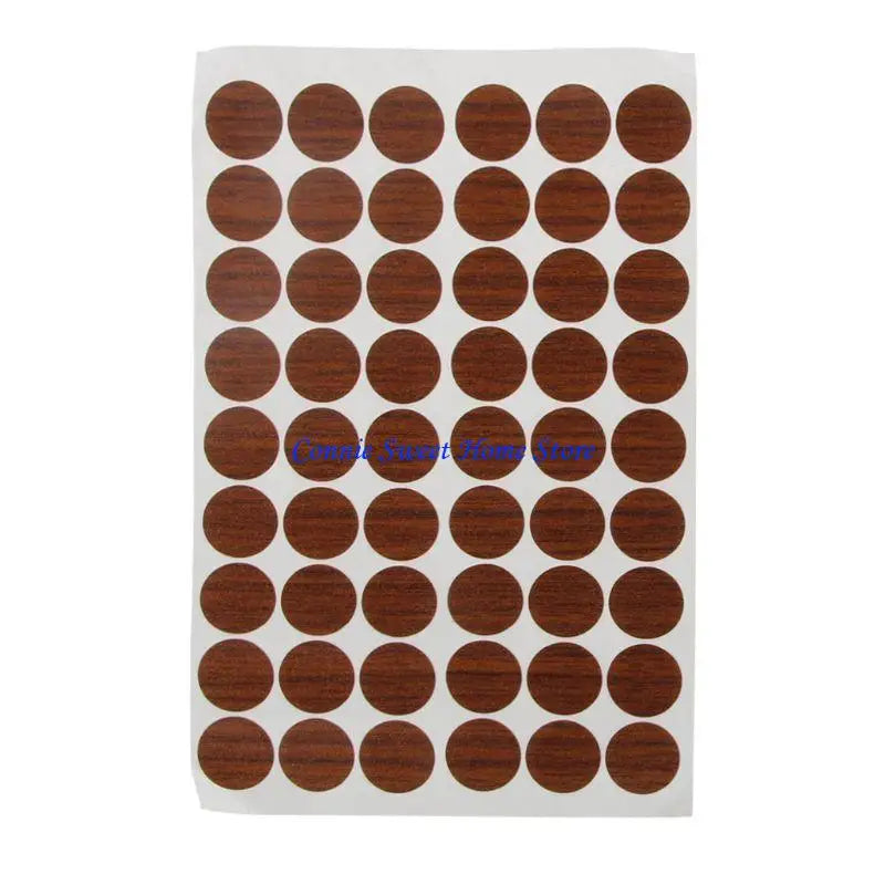 autocollants imitation bois marron beige noir protégeant vis simples anti rustine uv 54pcs