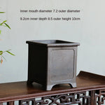 petit pot fleurs argile gris beige chinois artisanal maison
