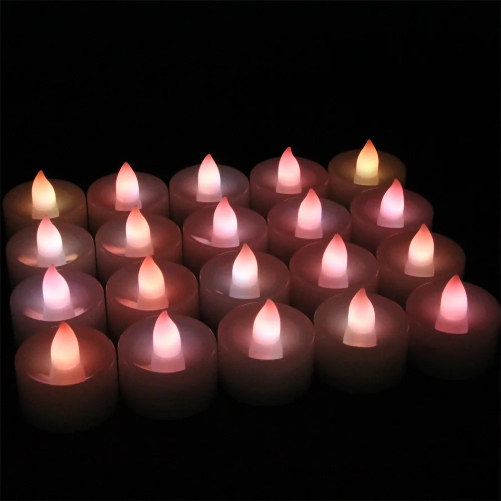 bougies led changeantes couleur télécommande minuterie ambiance camping fête noël
