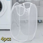 panier linge pliable polyester maille noir moderne poignées renforcées poches