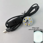 ampoule led blanc blanc chaud circulaire diodes modernes câble usb commutateur on off