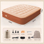 matelas gonflable beige moderne bosses pompe électrique double camping intérieur