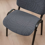 housse chaise gris rayures moderne adhésif polyester salle manger mariage banquette universelle washable