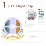 bande lumineuse led cob blanc chaud 2700k 576 diodes dimmable haute luminosité moderne adhésif