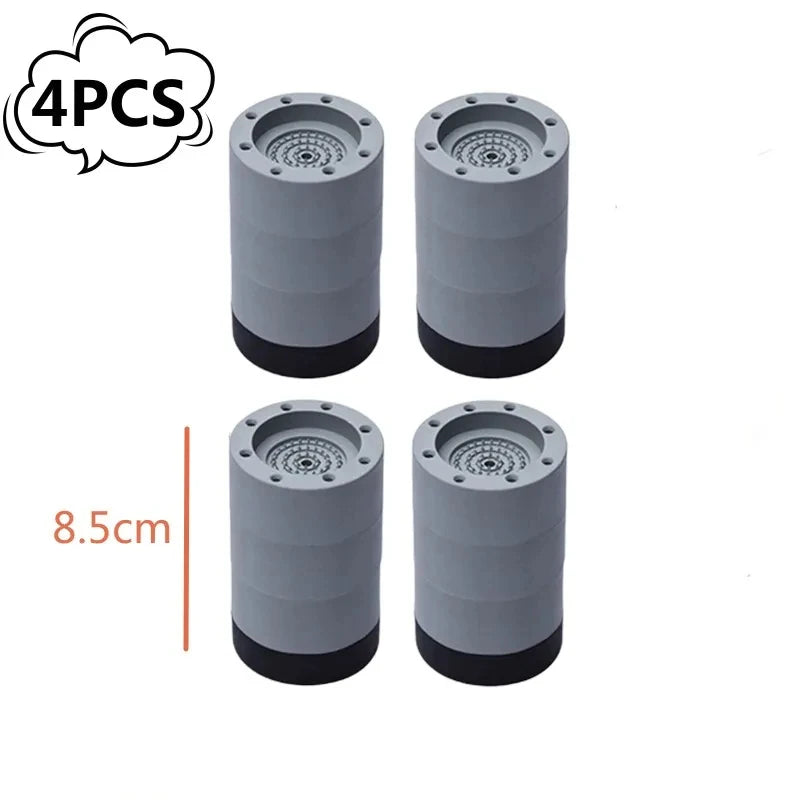 supports anti vibration machine laver pièces gris noir surface perforée base caoutchouc antidérapants