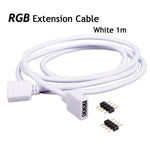 câble d'extension connecteur led rgbw noir blanc bande lumineuse alimentation électrique dc12v
