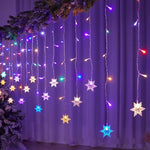 décoration noël étoiles lumineuses fil blanc multicolores extérieures ip44 étanches moderne