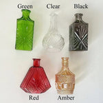 suspension lumineuse vintage verre transparent diamant gravé noir vert amber salon restaurant chambre