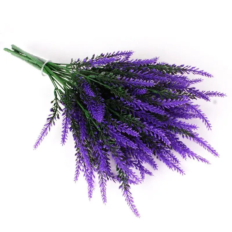 bouquet artificiel violet vert modernes petites feuilles intérieur decoration mariage anniversaire