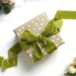 ruban velours vert foncé texture veloutée double face 4cm largeur décoration mariage emballage cadeau