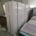 stand décoration blanc moderne mariage rangée colonne panneaux vertical horizontal