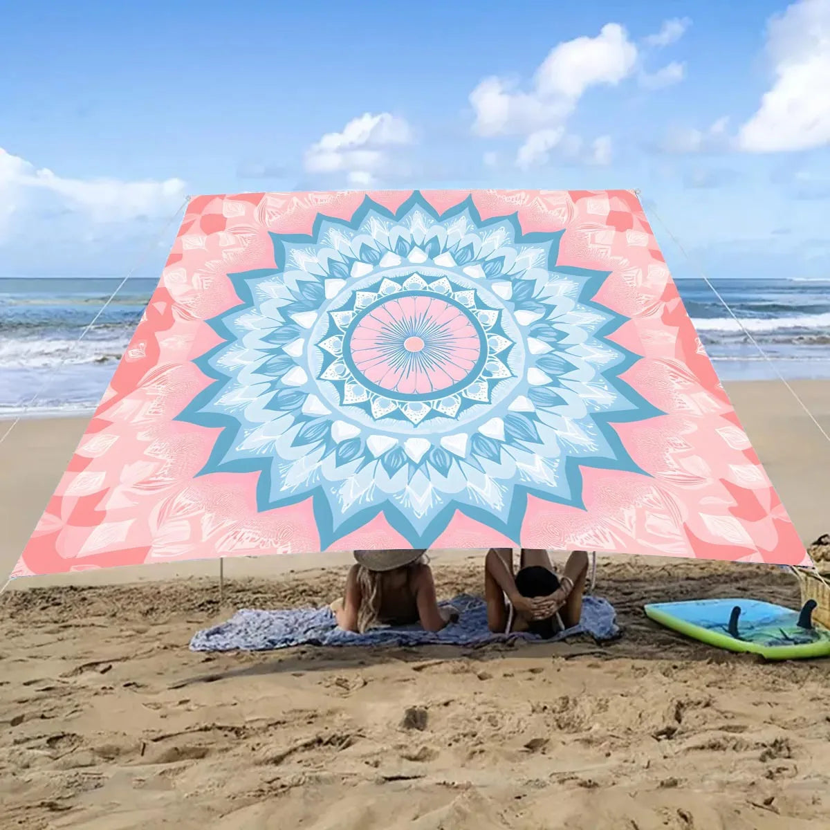 tapis sol multicolore fleurs modernes pop art ruban fixation 150x150cm 185x185cm 240x185cm