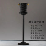 seau glace martelé support trépied métal argent doré vin champagne bar