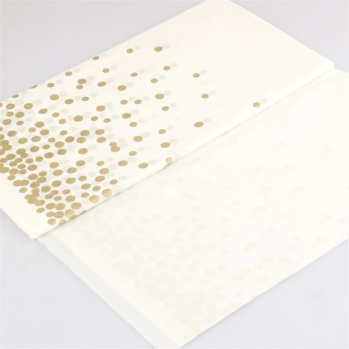 nappe jetable blanche or motif points dorés festive rectangle anniversaire mariage fête Blanch