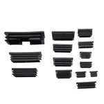cache pieds adhésifs noirs pratiques rectangle carré anti poussière 10 pièces utilitaires