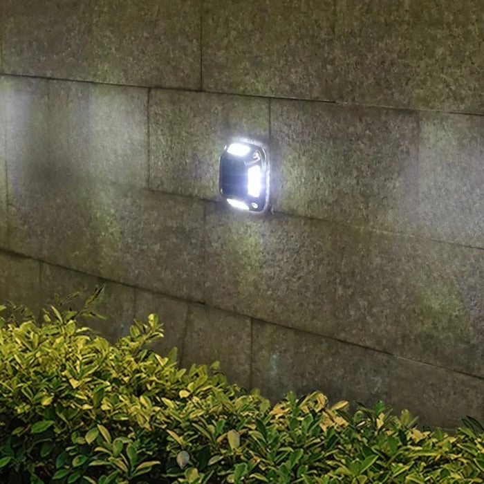 lampe solaire jardin extérieure led argentée ip65 moderne tringles fixations