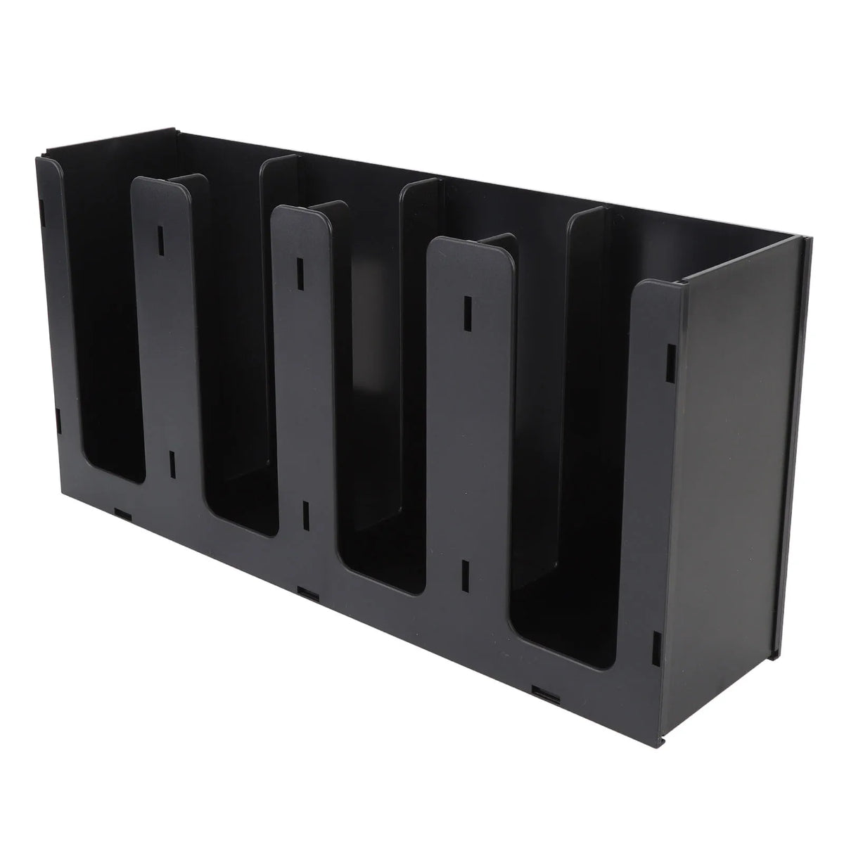 organisateur tubes noir rangement industriel multiple usage fixations moderne minimaliste