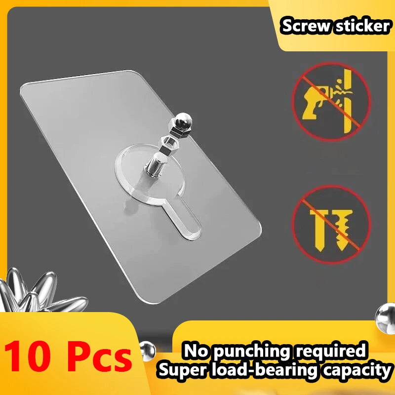 crochets transparents pvc invisibles sans trace 10 pièces moderne fonctionnel suspension cuisine bains