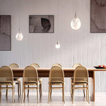suspension moderne marbre blanc beige résine câble suspendu led contemporaine