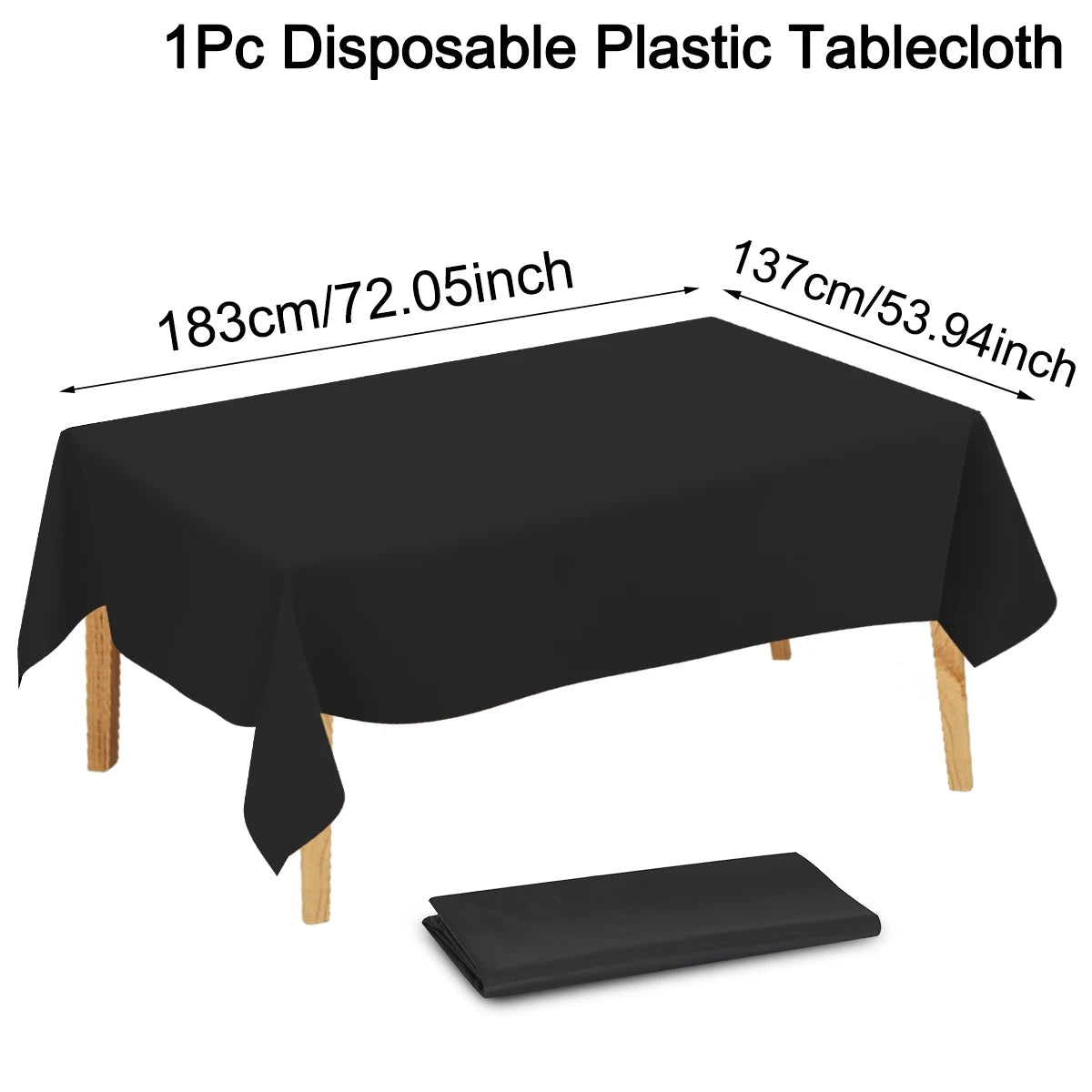 nappe jetable noire brillante élégante table fête anniversaire mariage baptême noël