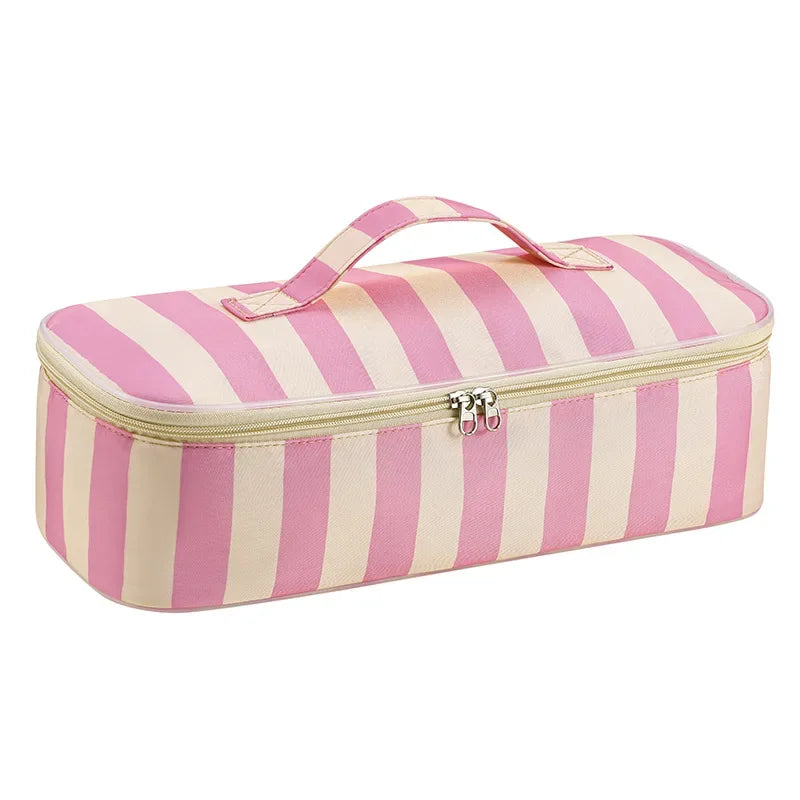 sac rangement coiffure vert rose brosse peigne diffuseur moderne pliable polyester multifonctionnels accessoires capillaires