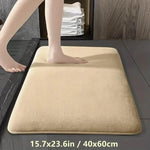 tapis bain velours noir moderne absorbant antidérapant salle bain maison doux