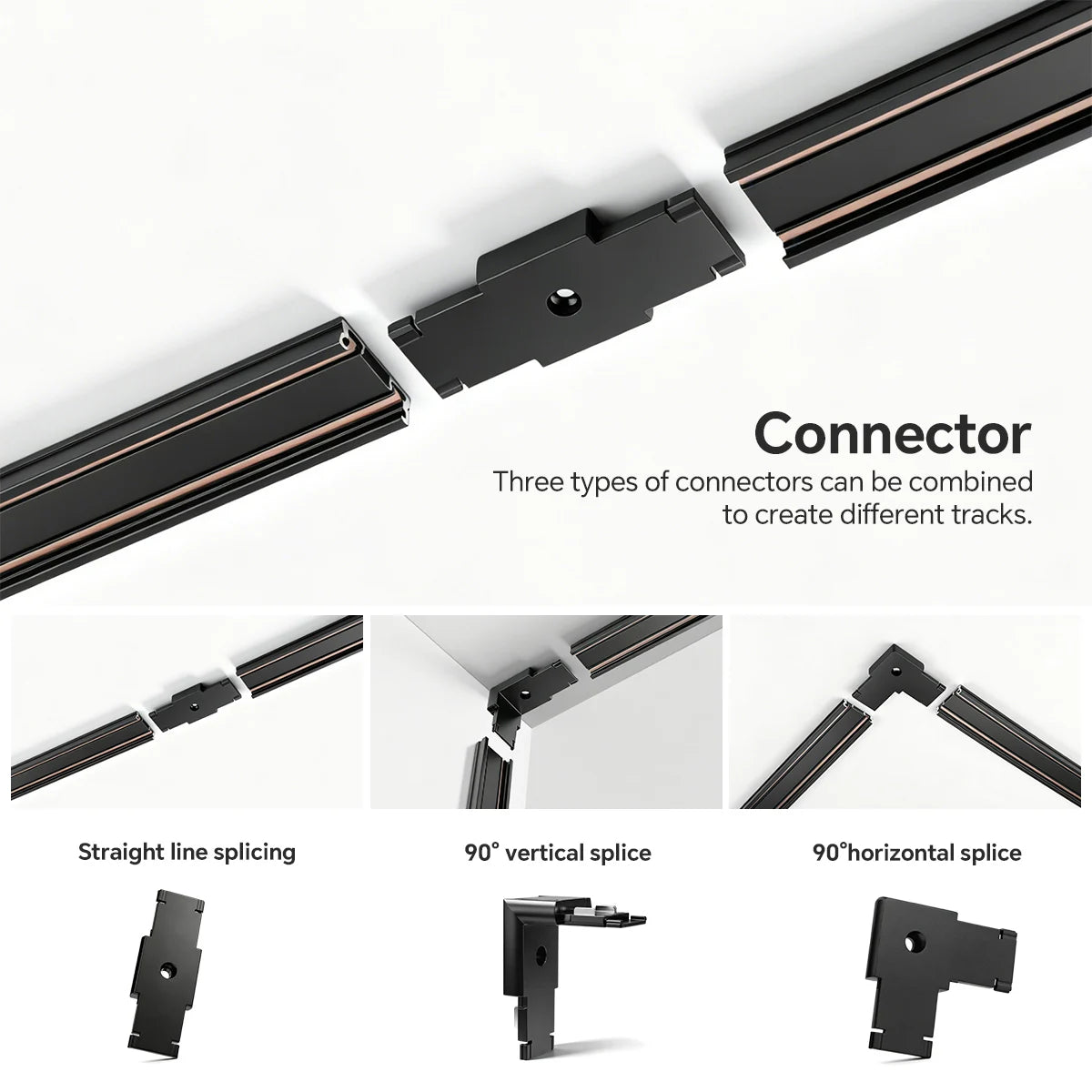 éclairage led spots clips magnétiques rail noir moderne 249 2000 lumens cct