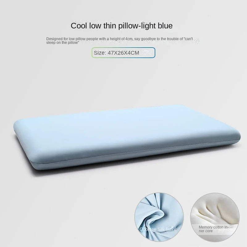 coussin mousse mémoire forme polyester coton rectangulaire literie gris foncé bleu clair rose pâle