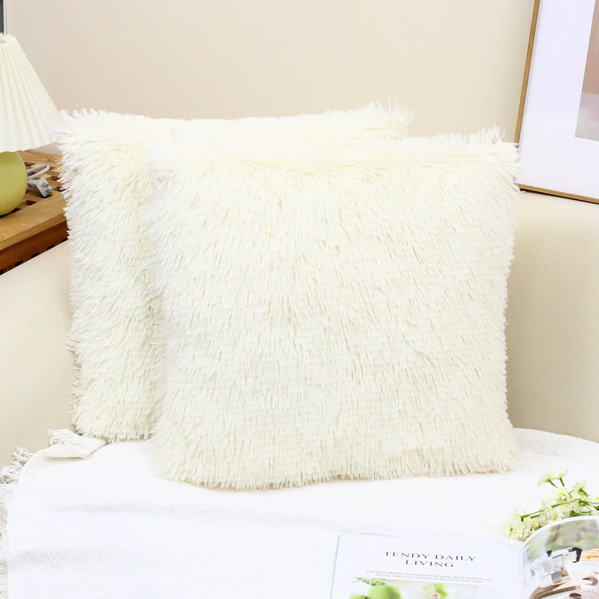 taies d'oreiller blanches modernes non toxiques 100% polyester 18x18 pouces pack fixés respectueux environnement