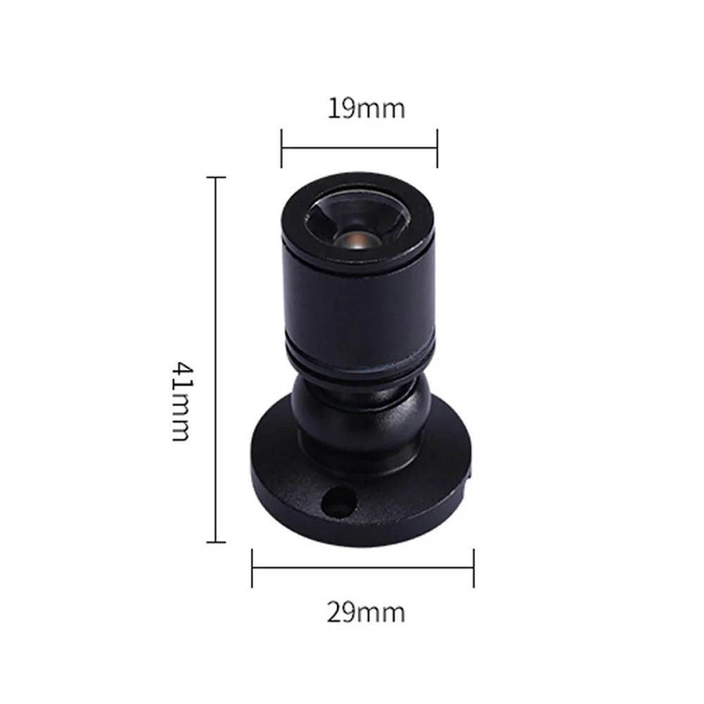 projecteur led mini argent noir réglable éclairage boutique étagère moderne cable interrupteur