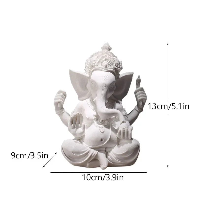 statues religieuses hindoues blanc texture granulée détails sculptés classique feng shui décoration intérieure