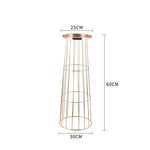vases métal doré moderne structure maille support floral conique 60cm 80cm haute qualité décoration