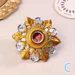 support lampe ornemental baroque or argent rouge ornements floraux motifs géométriques opaques