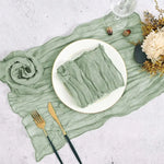 serviette table moderne rouge vert olive bleu marine rose blanc léger ondulée décoration mariage
