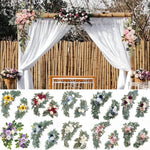 guirlande florale artificielle romantique mariage extérieur decoration maison rose blanc vert
