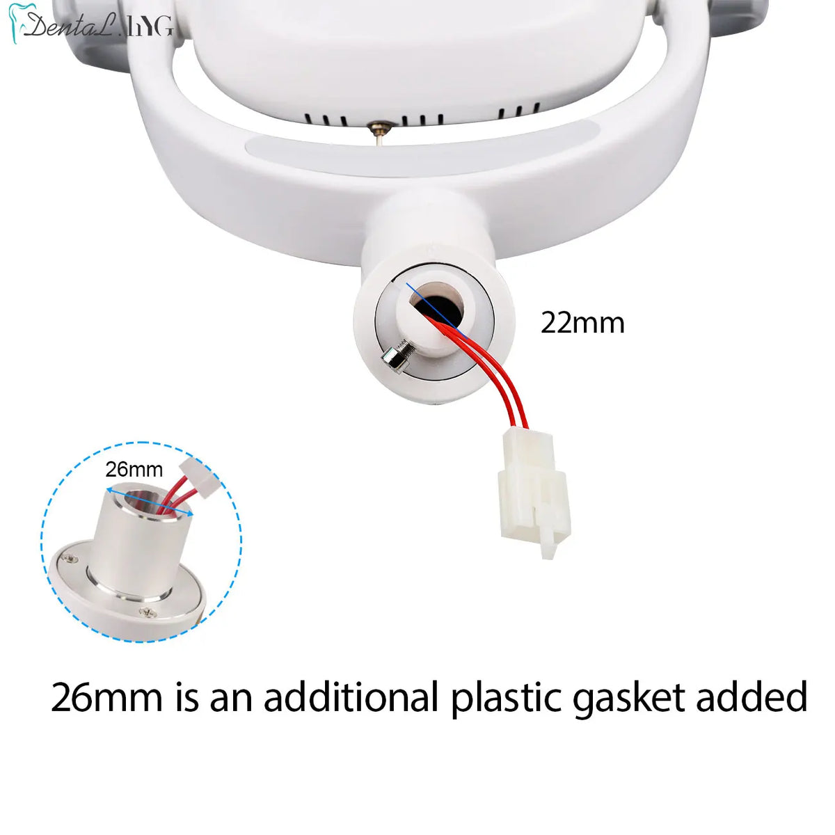 lampe dentaire led led blanc moderne vis fixation accessoires inclusion plastique